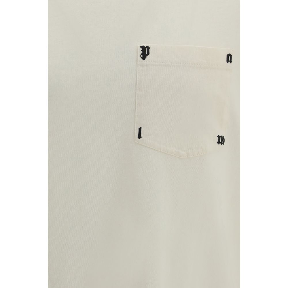 Palm Angels White Cotton T-Shirt | Regal Royce