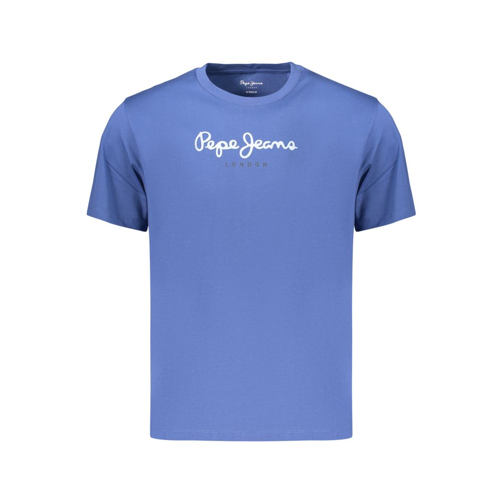 Pepe Jeans Blue Cotton Men's T-Shirt | Regal Royce