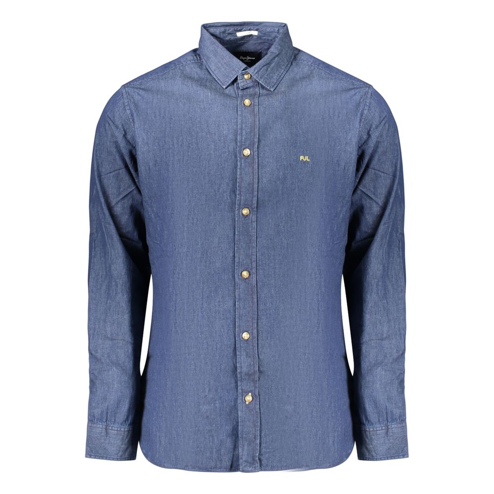 Pepe Jeans Blue Cotton Men's Shirt | Regal Royce
