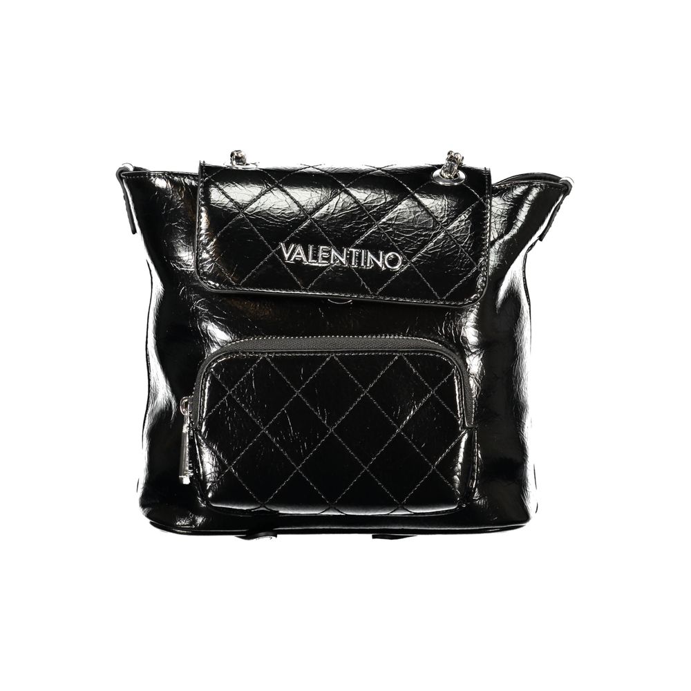 Mario Valentino Black Polyurethane Women's Backpack | Regal Royce