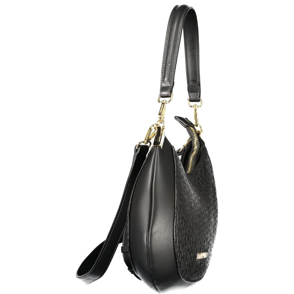 Mario Valentino Black Polyurethane Women's Bag | Regal Royce