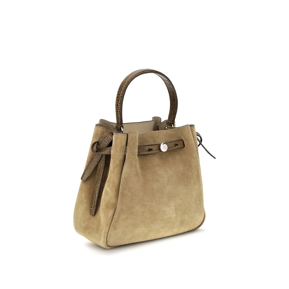 Tory Burch Beige Suede Leather Backet Bag | Regal Royce