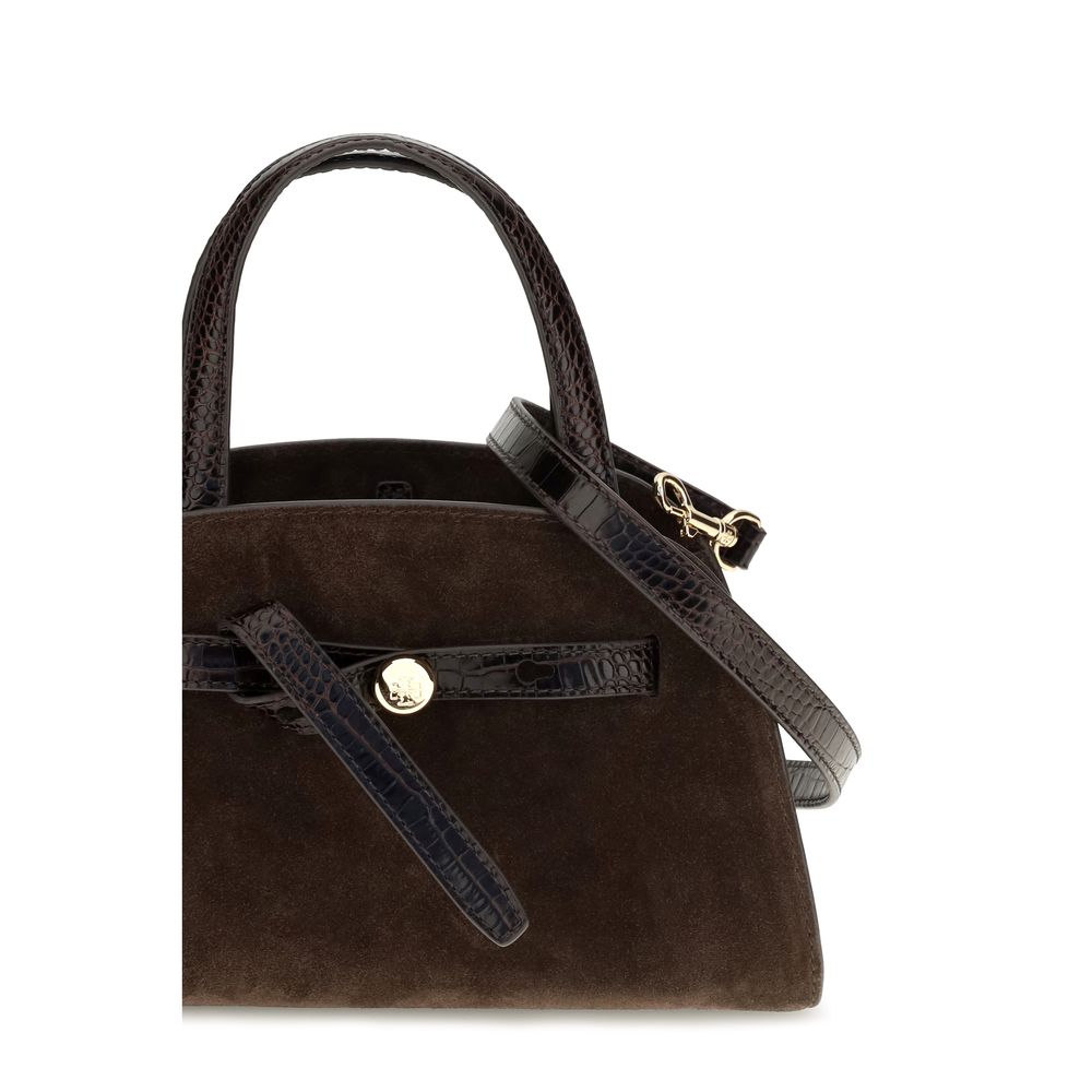 Tory Burch Brown Suede Leather Shoulder Bag | Regal Royce