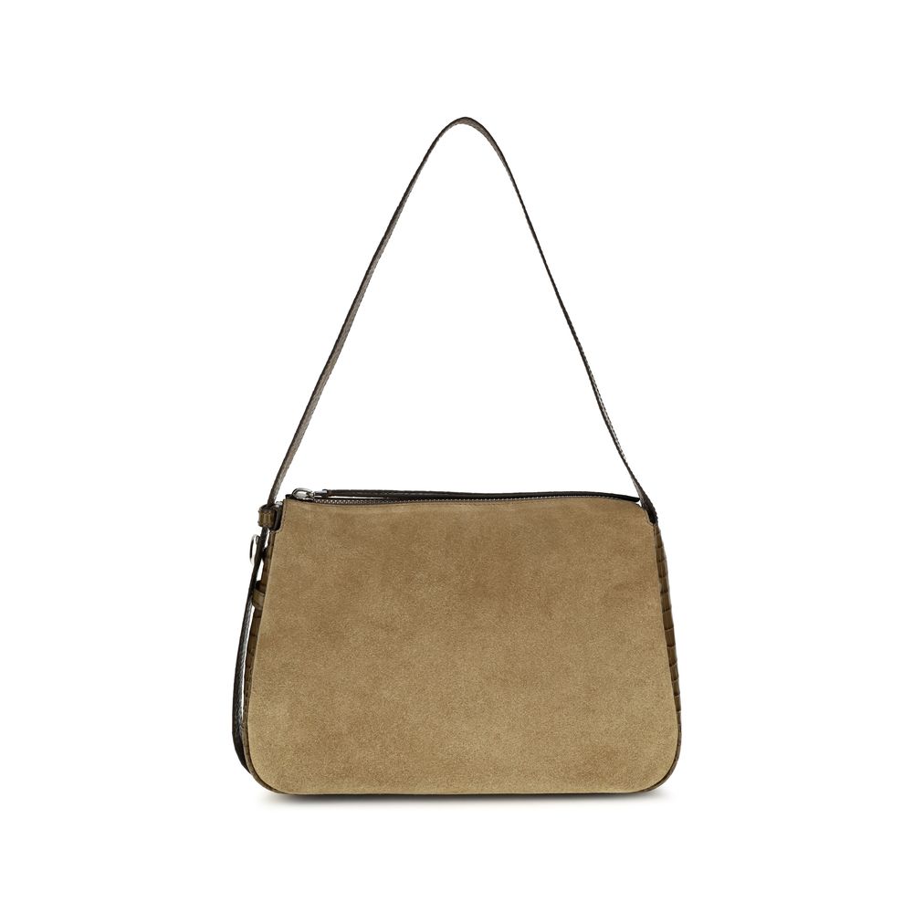 Tory Burch Beige Suede Leather Shoulder Bag | Regal Royce