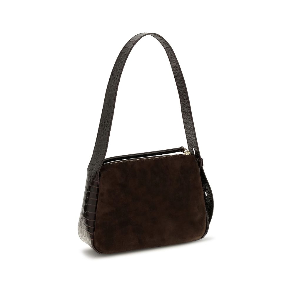 Tory Burch Brown Suede Leather Shoulder Bag | Regal Royce