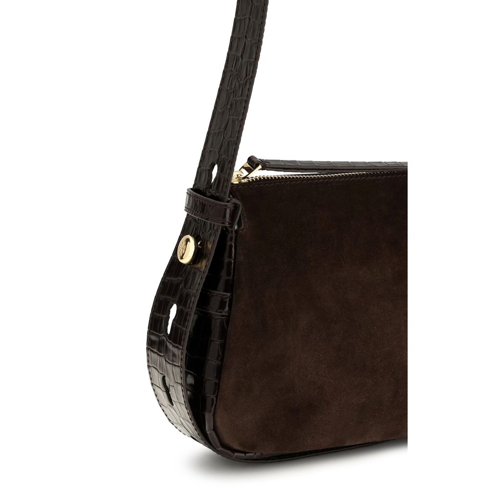 Tory Burch Brown Suede Leather Shoulder Bag | Regal Royce