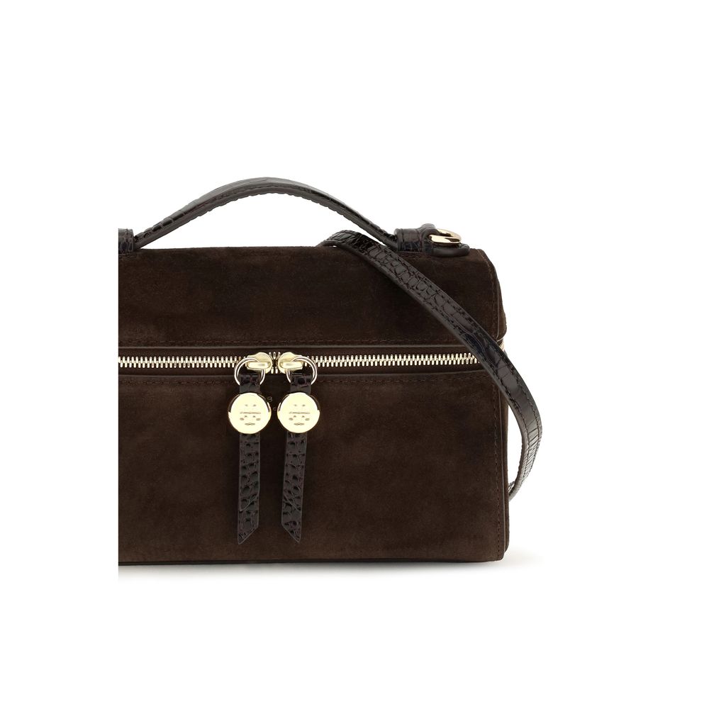 Tory Burch Brown Suede Leather Shoulder Bag | Regal Royce