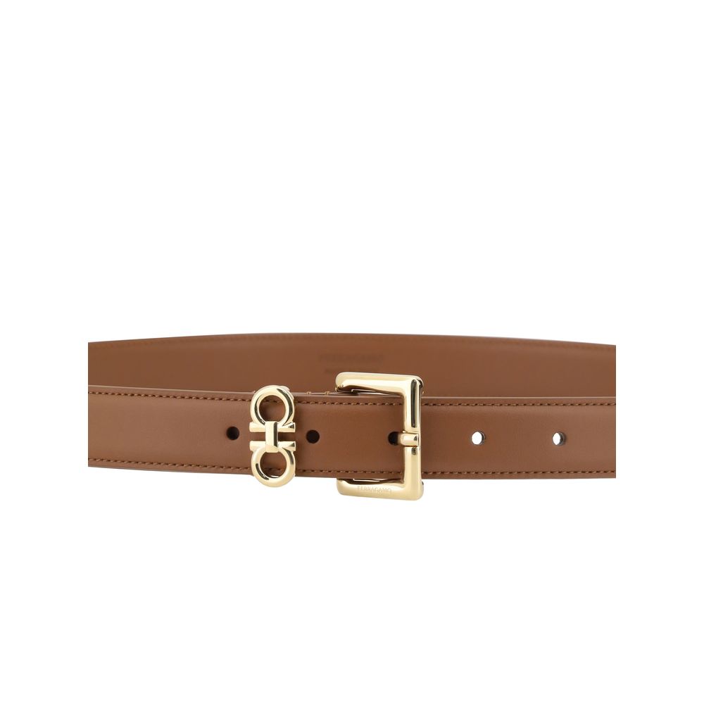 Ferragamo Brown Calf Leather Bos Taurus Regular Belt | Regal Royce