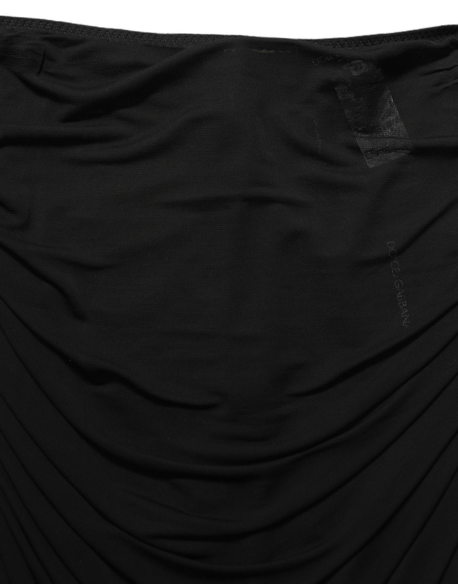 Dolce & Gabbana Black Viscose Mid Waist A-line Mini Skirt | Regal Royce