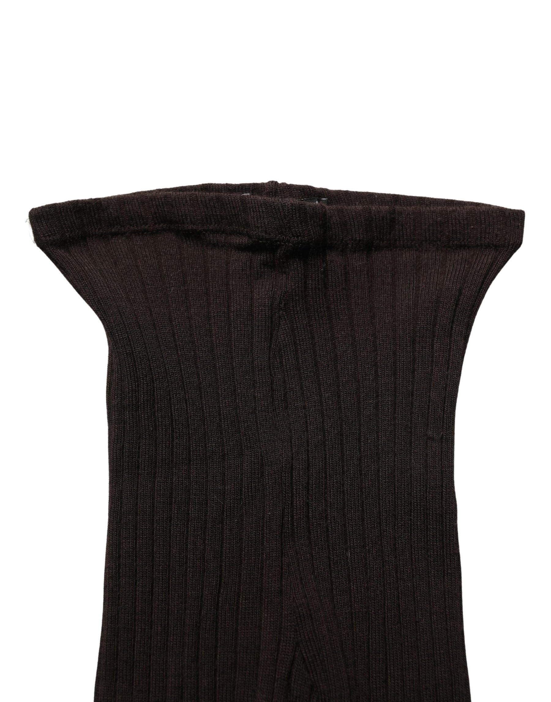Dolce & Gabbana Black Wool Tights Stocking Pantyhose One Size Socks | Regal Royce
