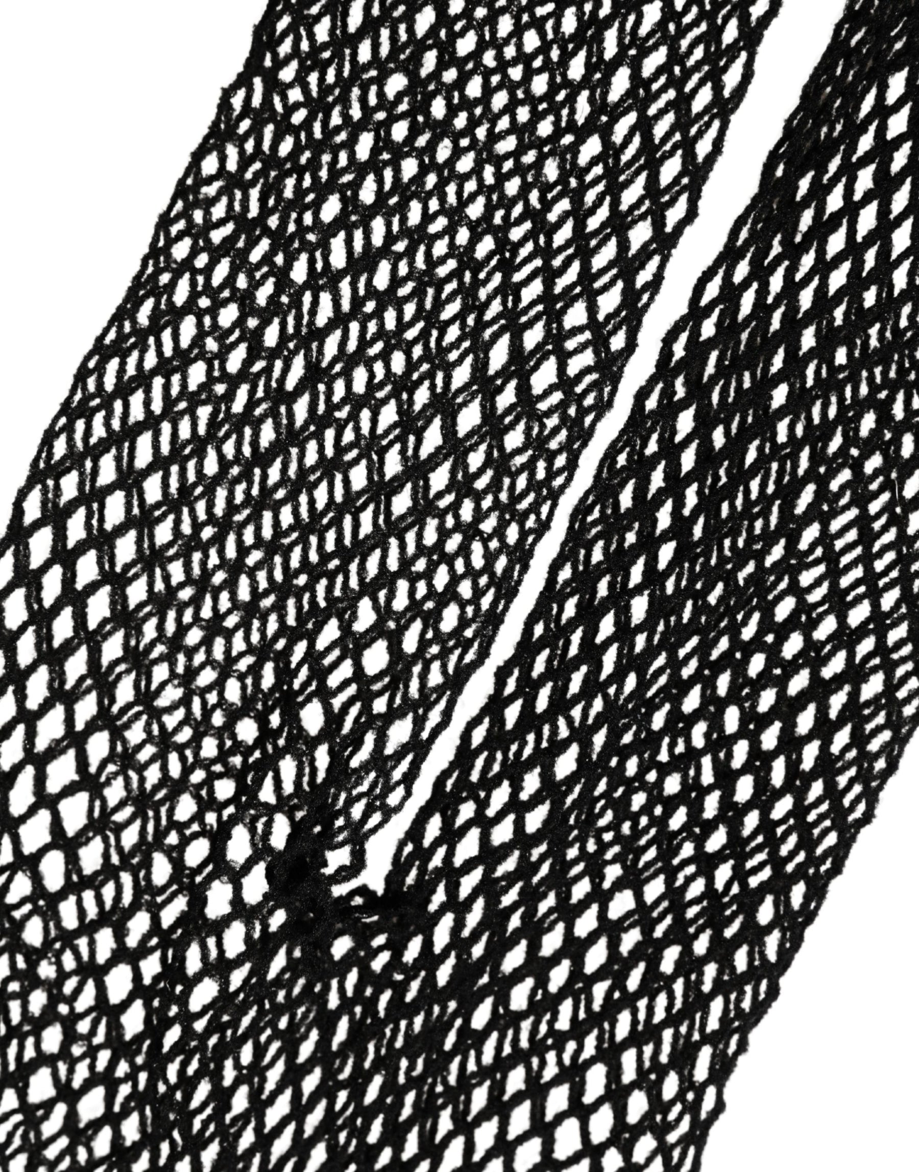 Dolce & Gabbana Black Fishnet Nylon Tights Stocking Pantyhose Socks | Regal Royce