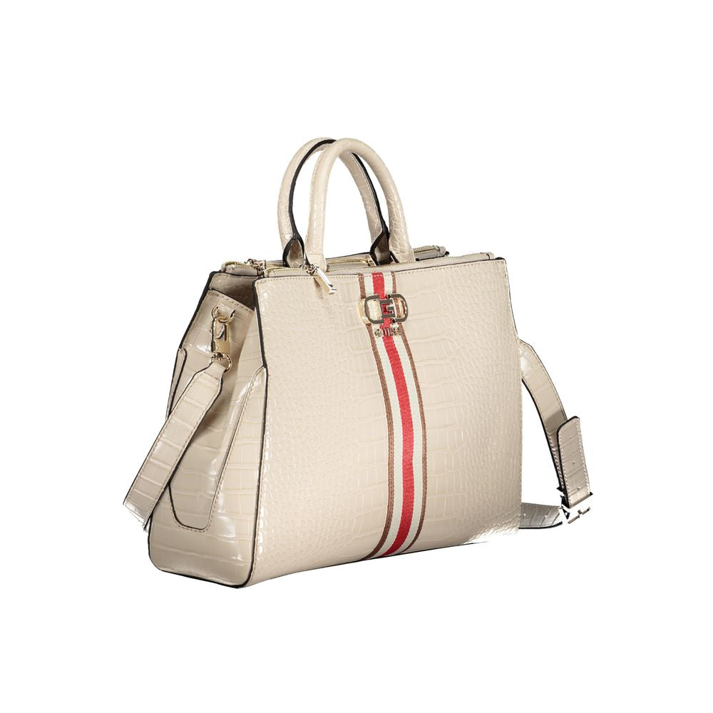 Guess Jeans Beige Polyurethane Women Handbag | Regal Royce