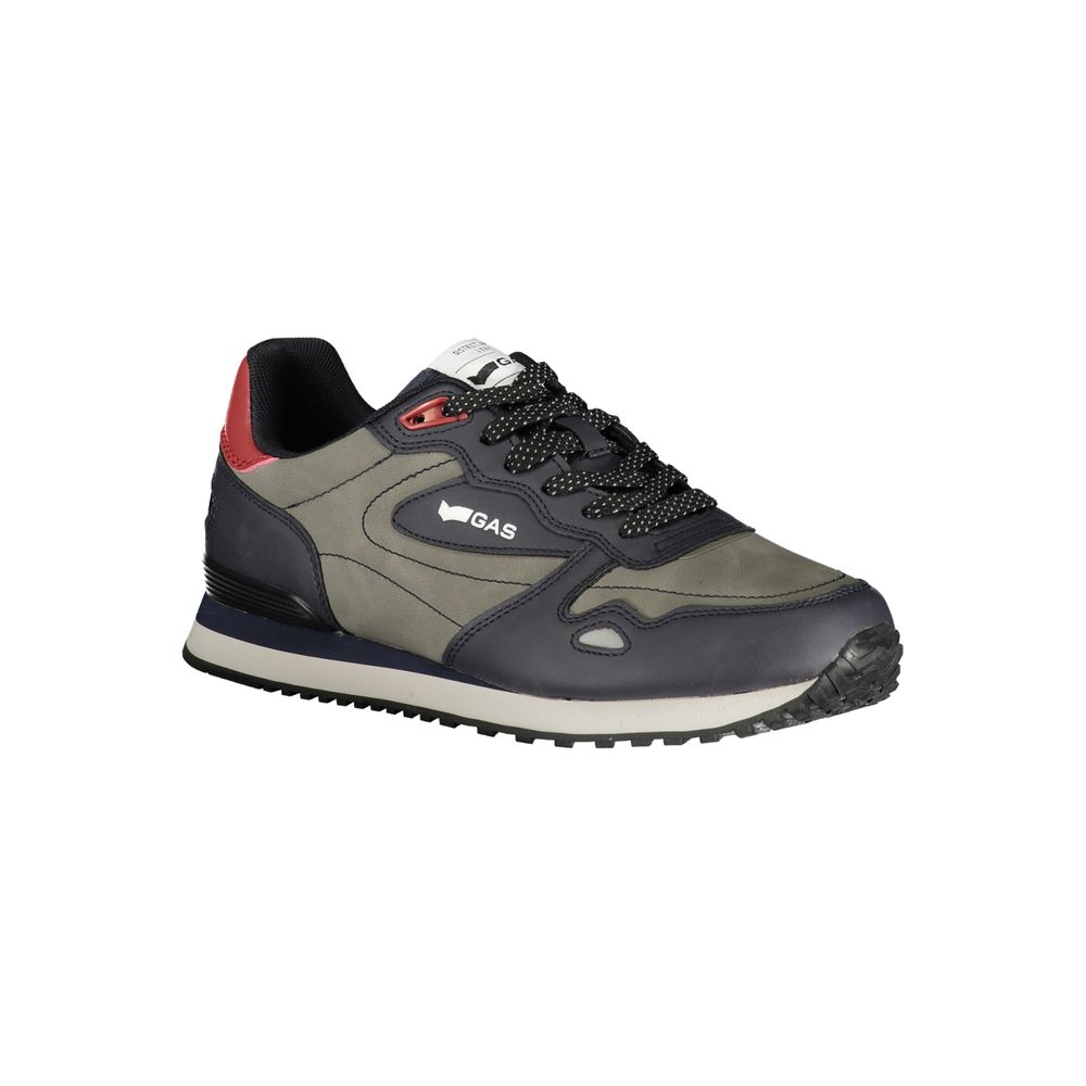 Gas Blue Polyester Men Sneaker | Regal Royce