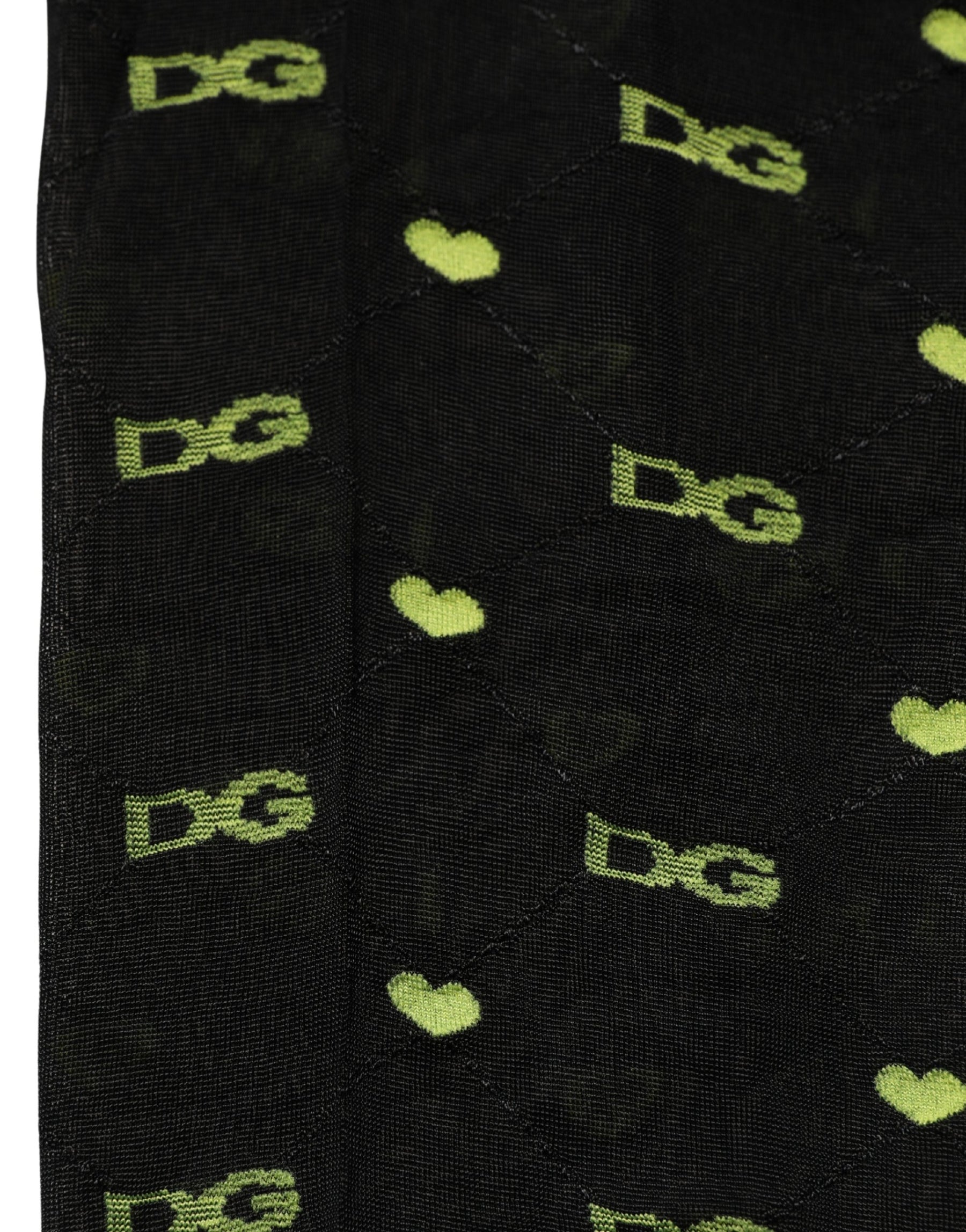 Dolce & Gabbana Black Nylon Logo Tights Stocking Pantyhose Socks | Regal Royce
