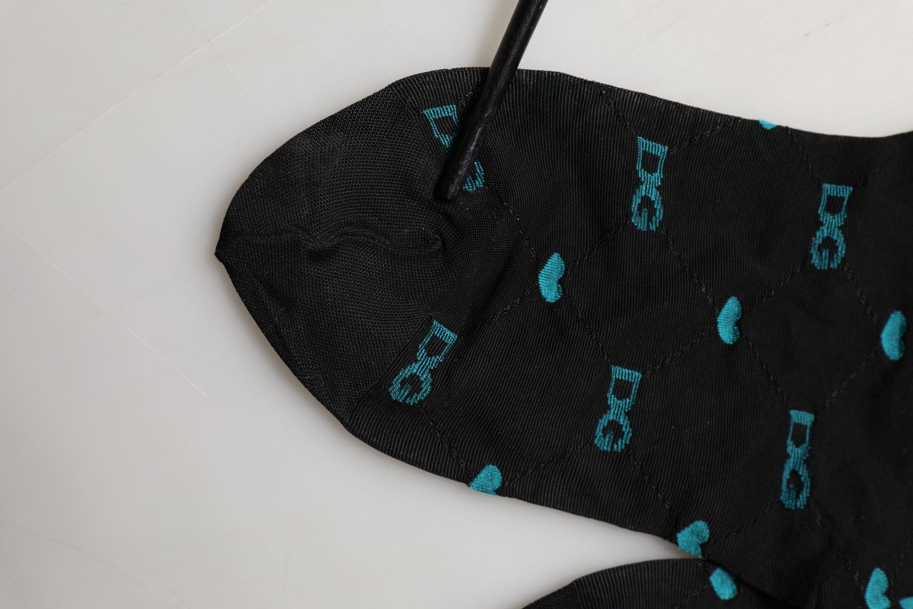Dolce & Gabbana Black Nylon Logo Tights Stocking Pantyhose Socks | Regal Royce