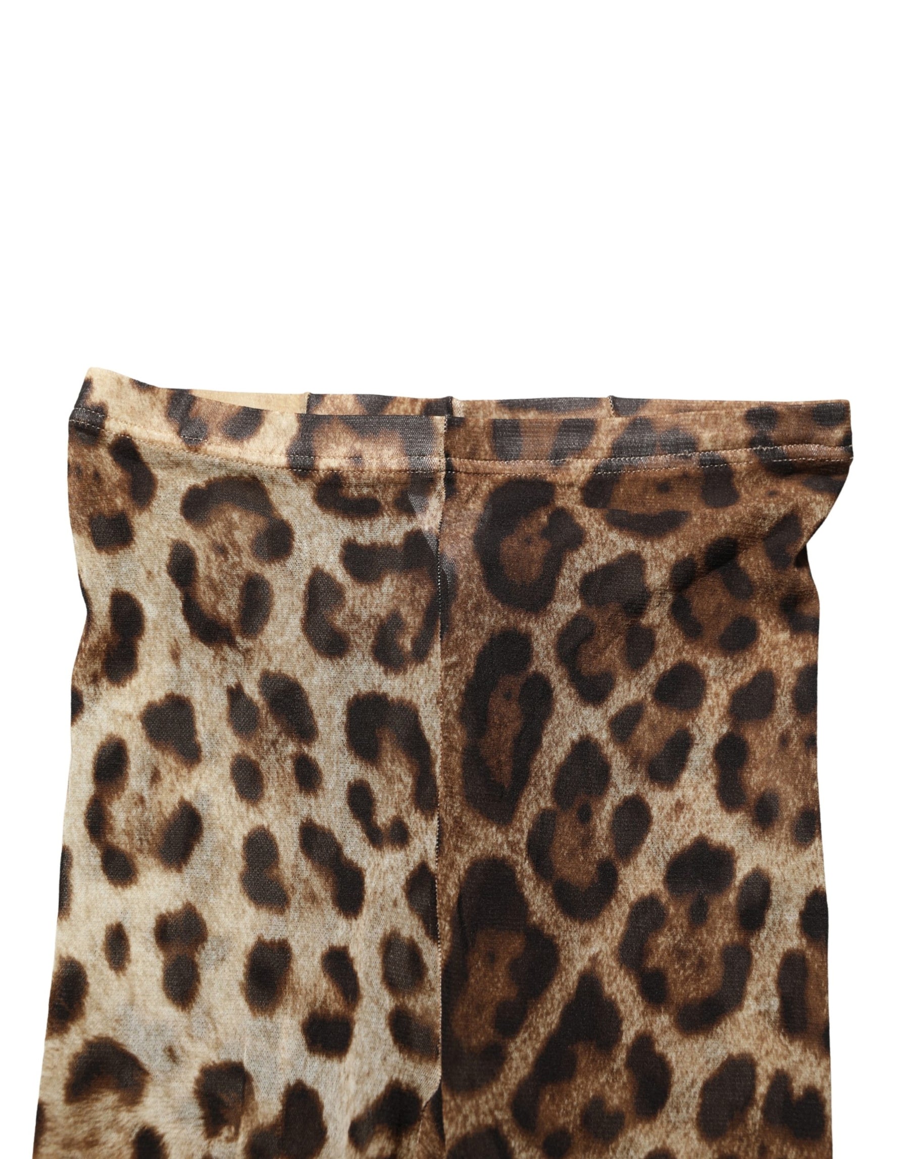 Dolce & Gabbana Brown Leopard Nylon Tights Stocking Pantyhose Socks | Regal Royce
