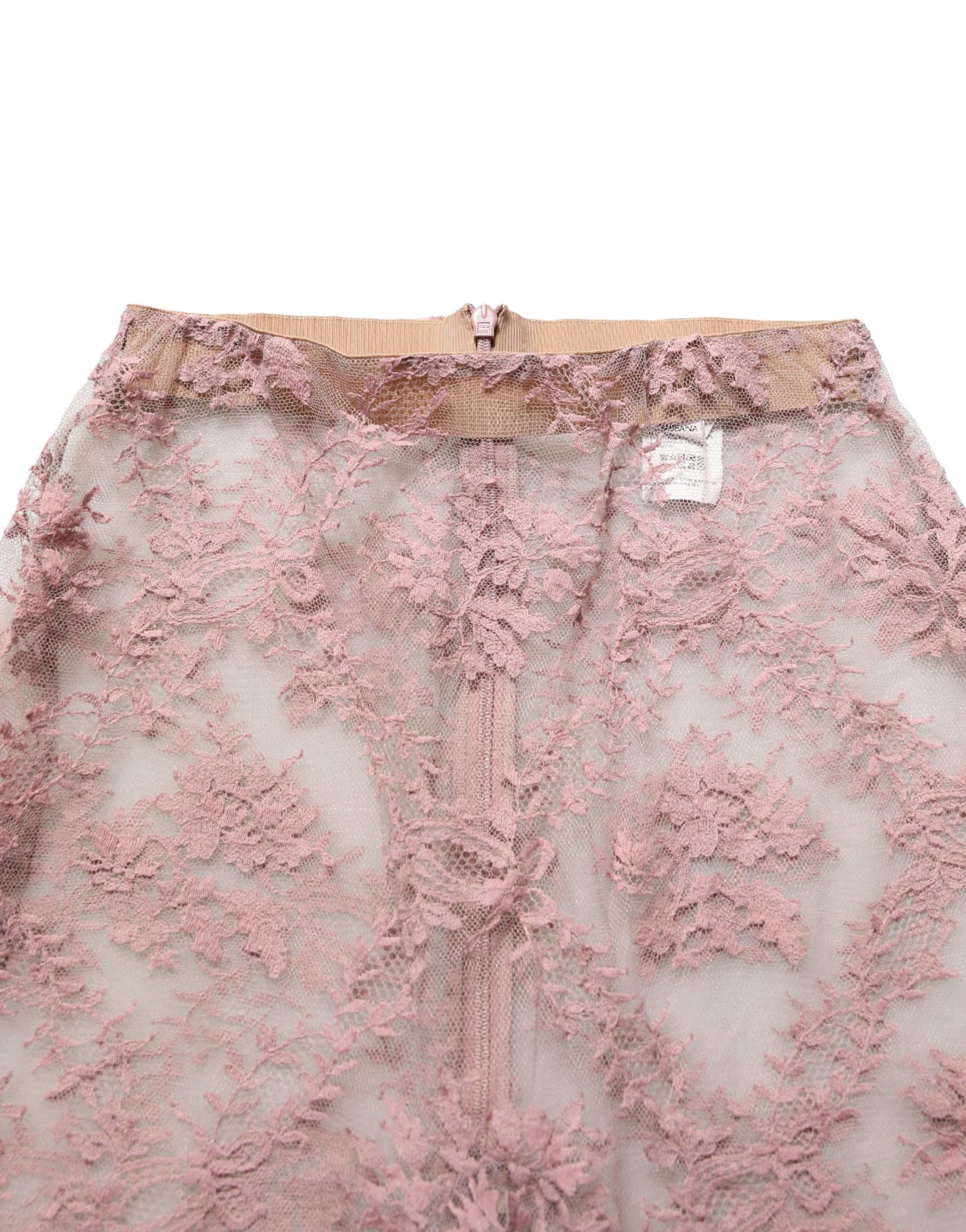 Dolce & Gabbana Pink Floral Lace Tights Stockings Pantyhose Socks | Regal Royce
