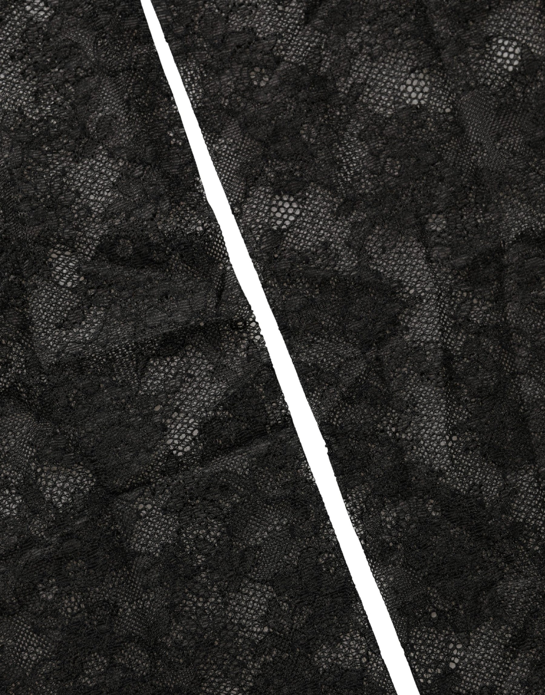 Dolce & Gabbana Black Floral Lace Nylon Stretch Knee High Socks | Regal Royce