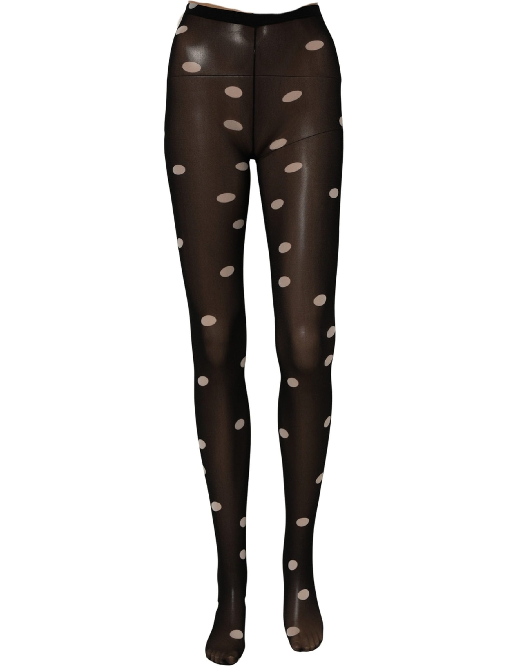 Dolce & Gabbana Black Polka Dot Tights Stockings Pantyhose Socks | Regal Royce