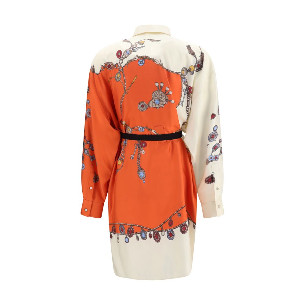 Versace Orange Silk Casual Dress | Regal Royce
