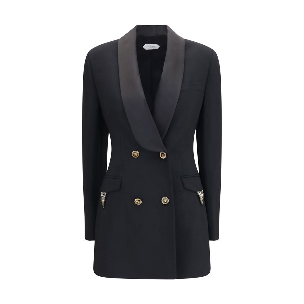 Versace Black Wool Oves Aries Blazer | Regal Royce