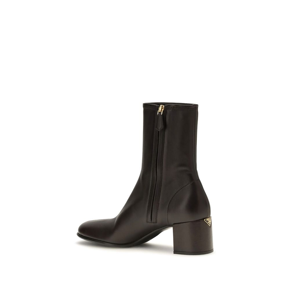 Prada Brown Lamb Ovis Aries Aries Ankle Boots | Regal Royce