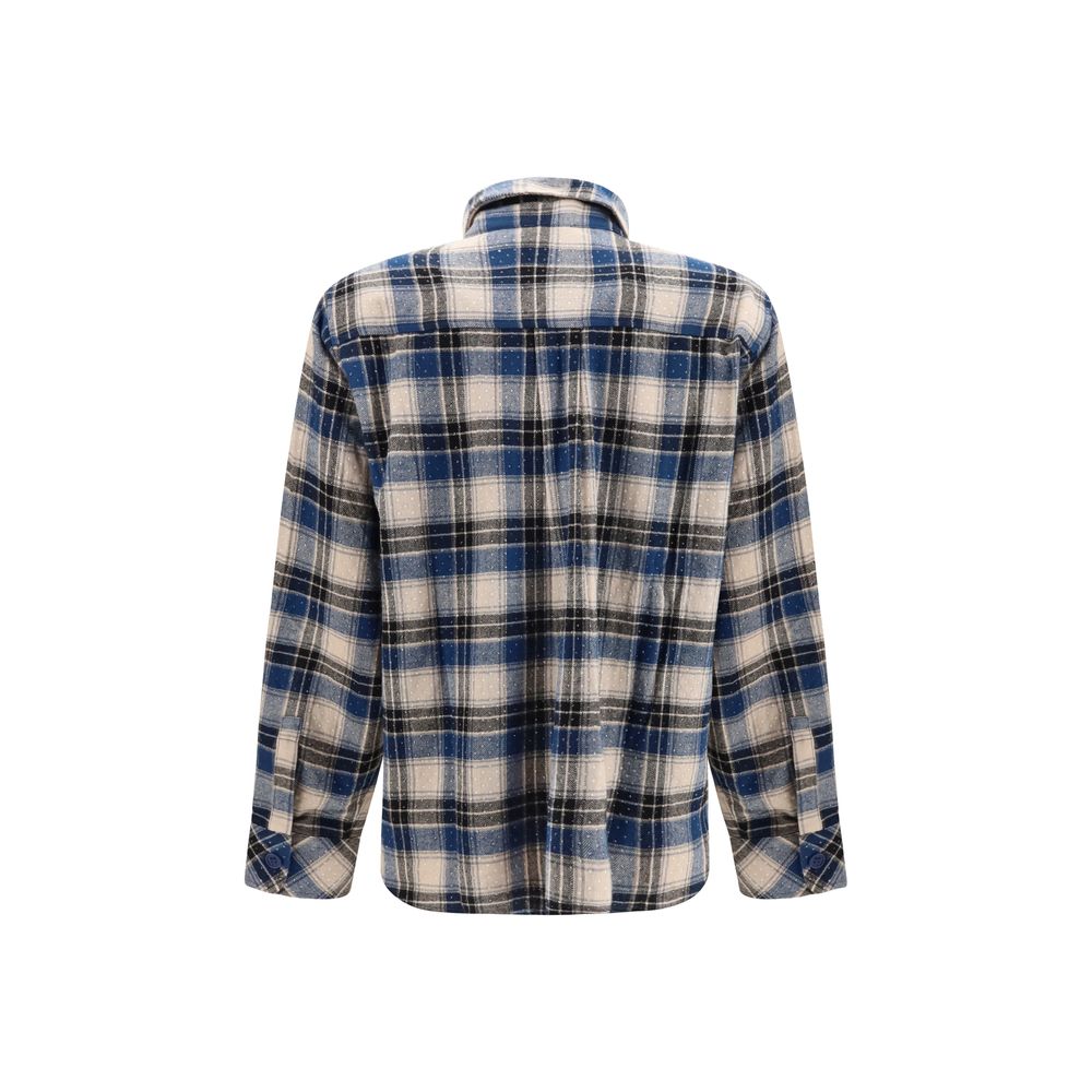P.A.R.O.S.H. Blue Cotton Pattern Shirt | Regal Royce