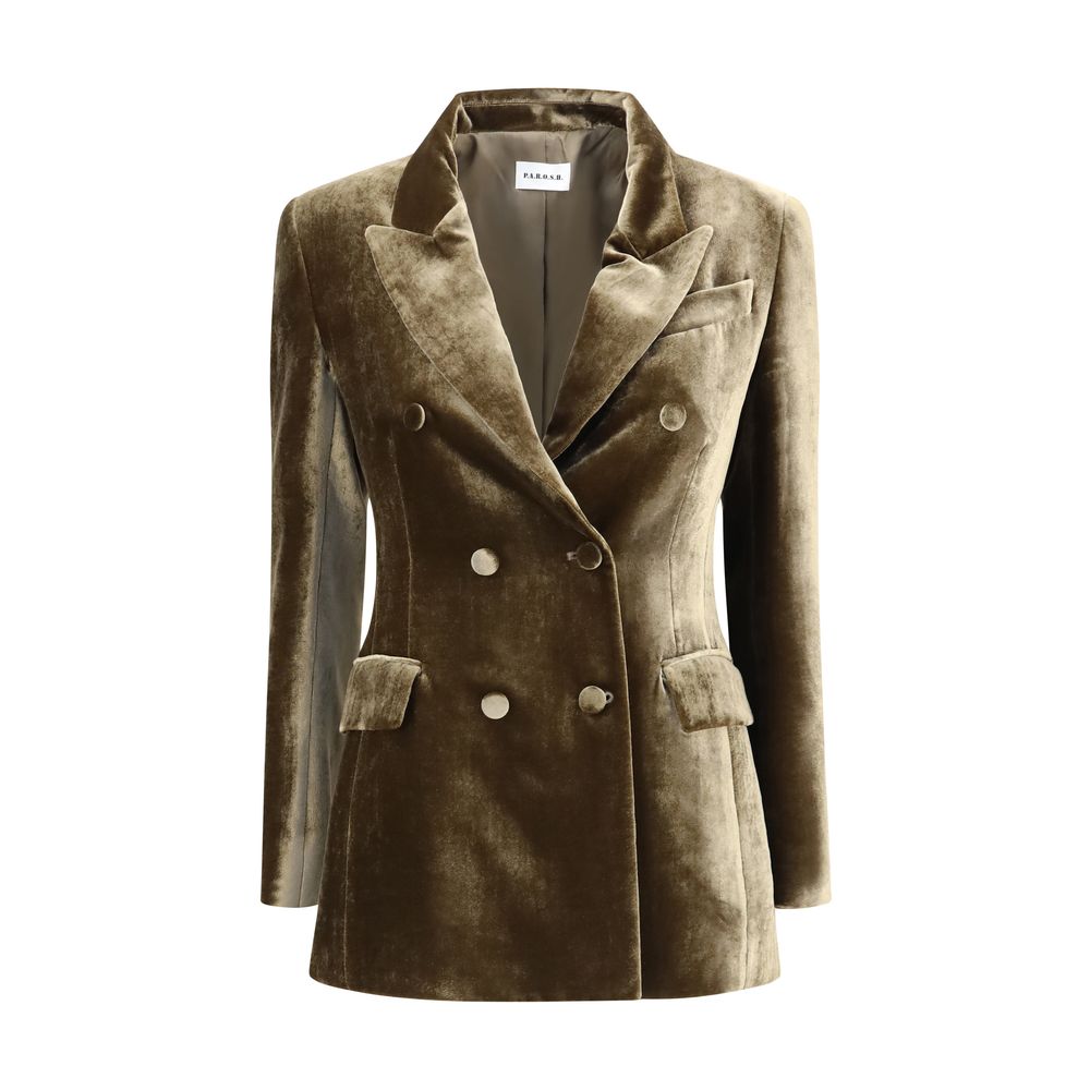 P.A.R.O.S.H. Brown Viscose Blazer | Regal Royce