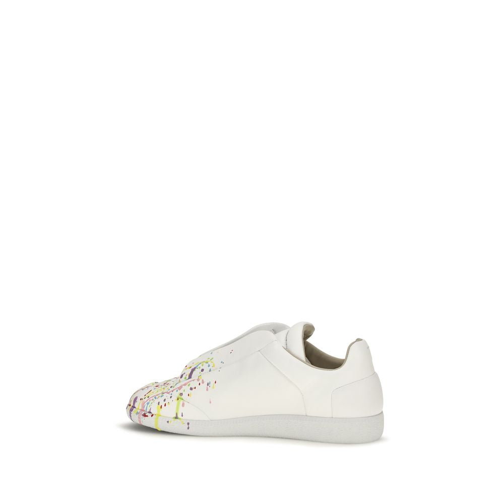Maison Margiela White Calf Leather Bos Taurus Low Top Sneakers | Regal Royce