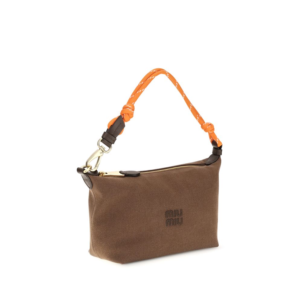 Miu Miu Brown Cotton Shoulder Bag | Regal Royce