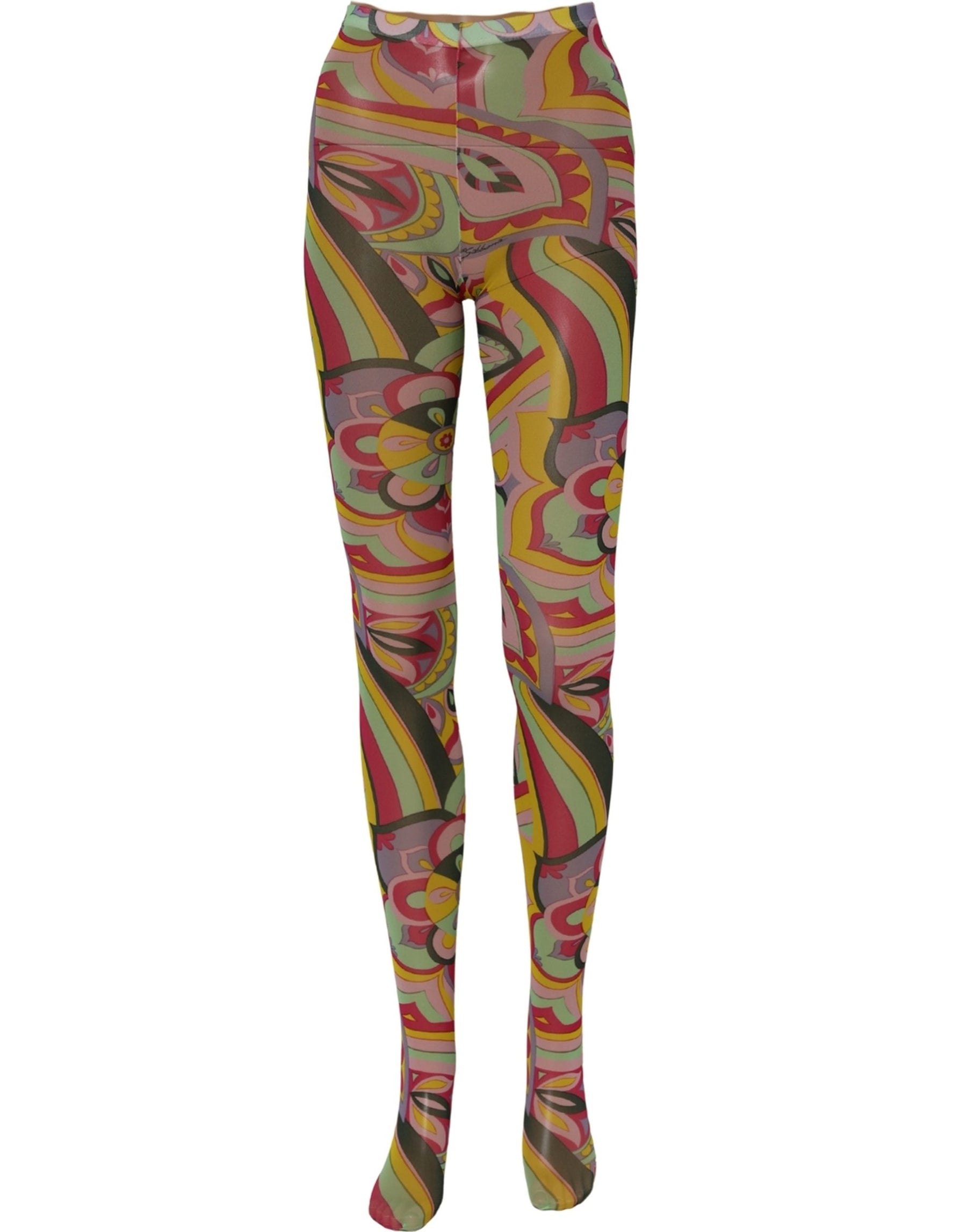 Dolce & Gabbana Multicolor Floral Print Tights Stockings Socks | Regal Royce