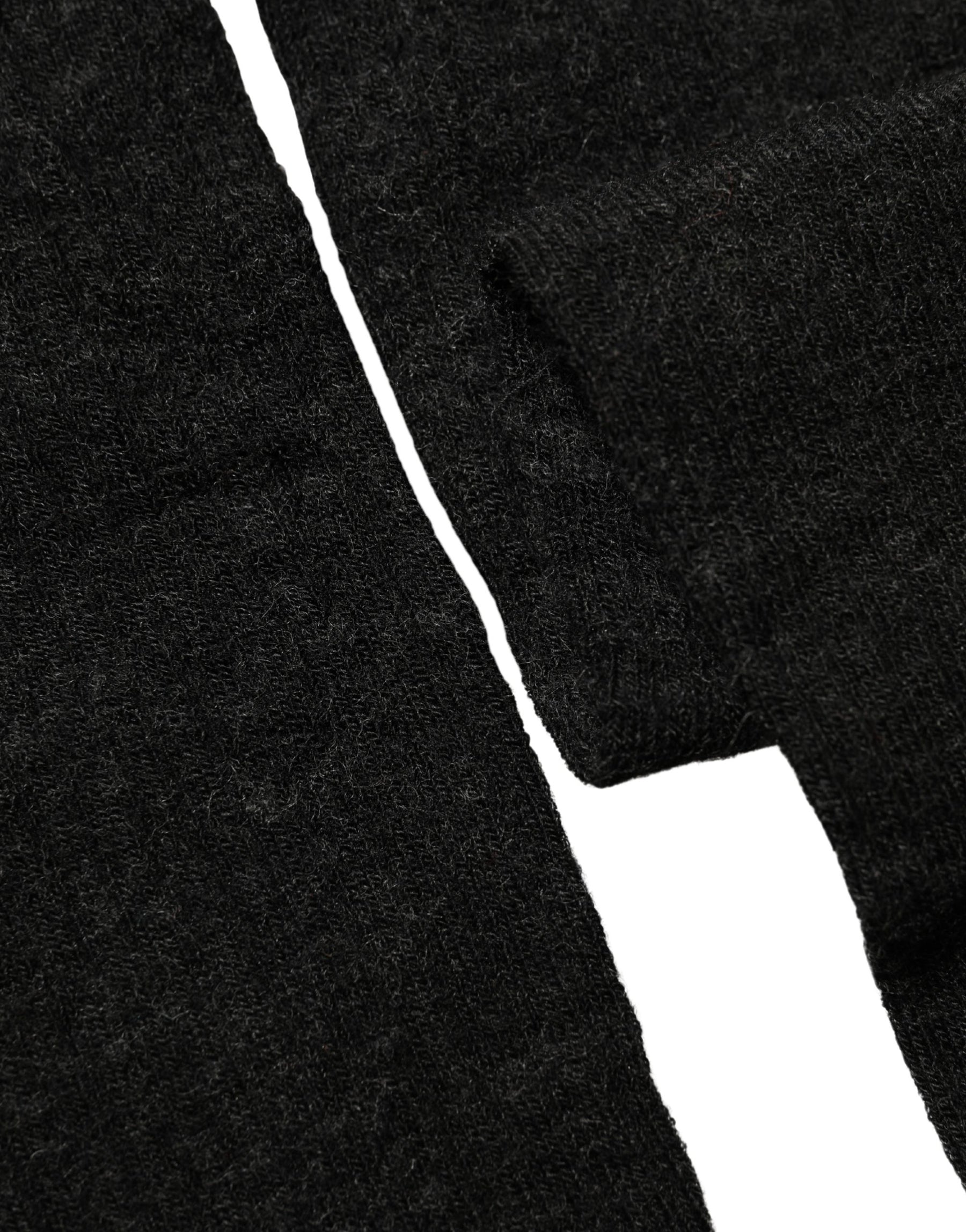 Dolce & Gabbana Black Wool Over Calf Long Women Accessory Socks | Regal Royce