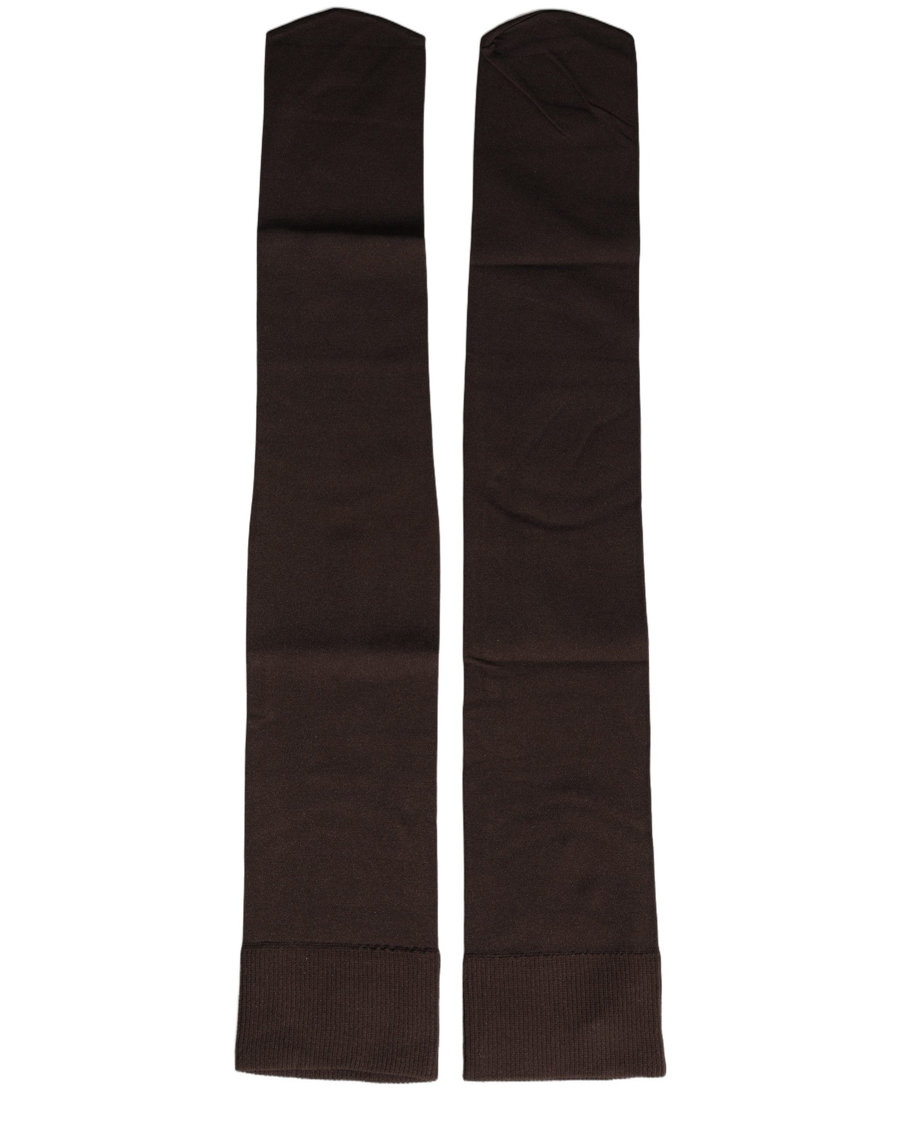 Dolce & Gabbana Brown Nylon Over Calf Long Women Accessory Socks | Regal Royce