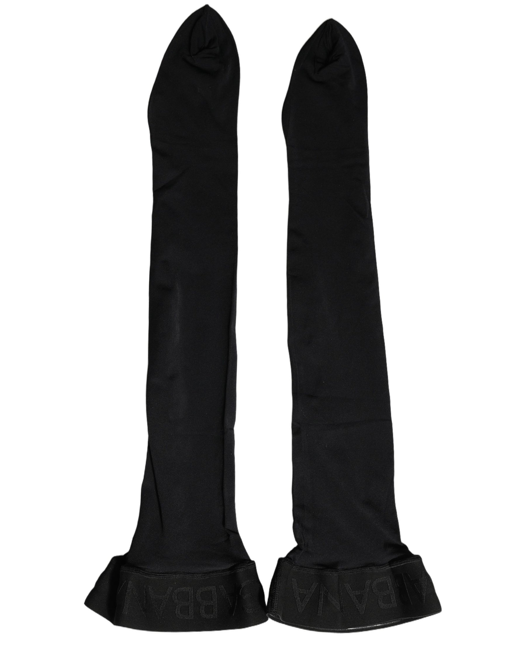 Dolce & Gabbana Black 100% Nylon Thigh High Stockings Socks | Regal Royce