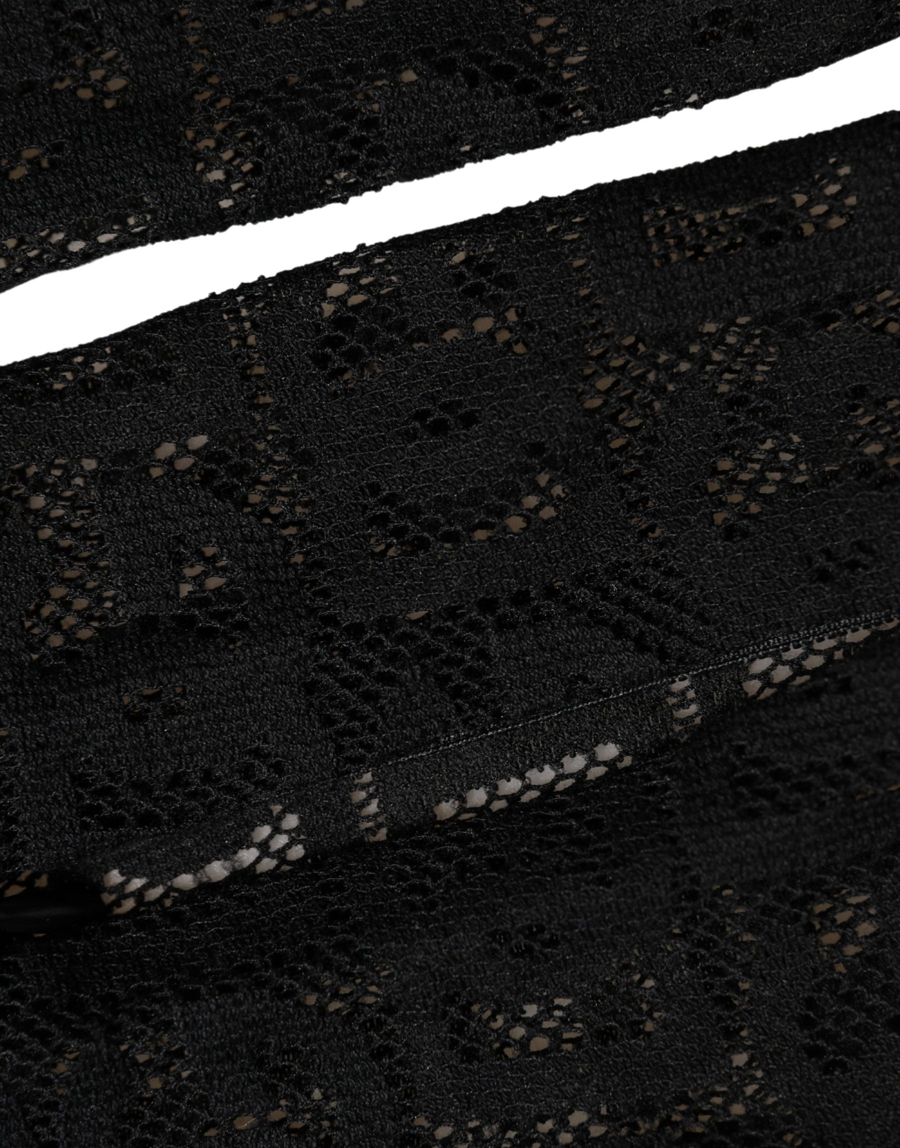 Dolce & Gabbana Black DG Logo Sheer Nylon Thigh High Socks | Regal Royce