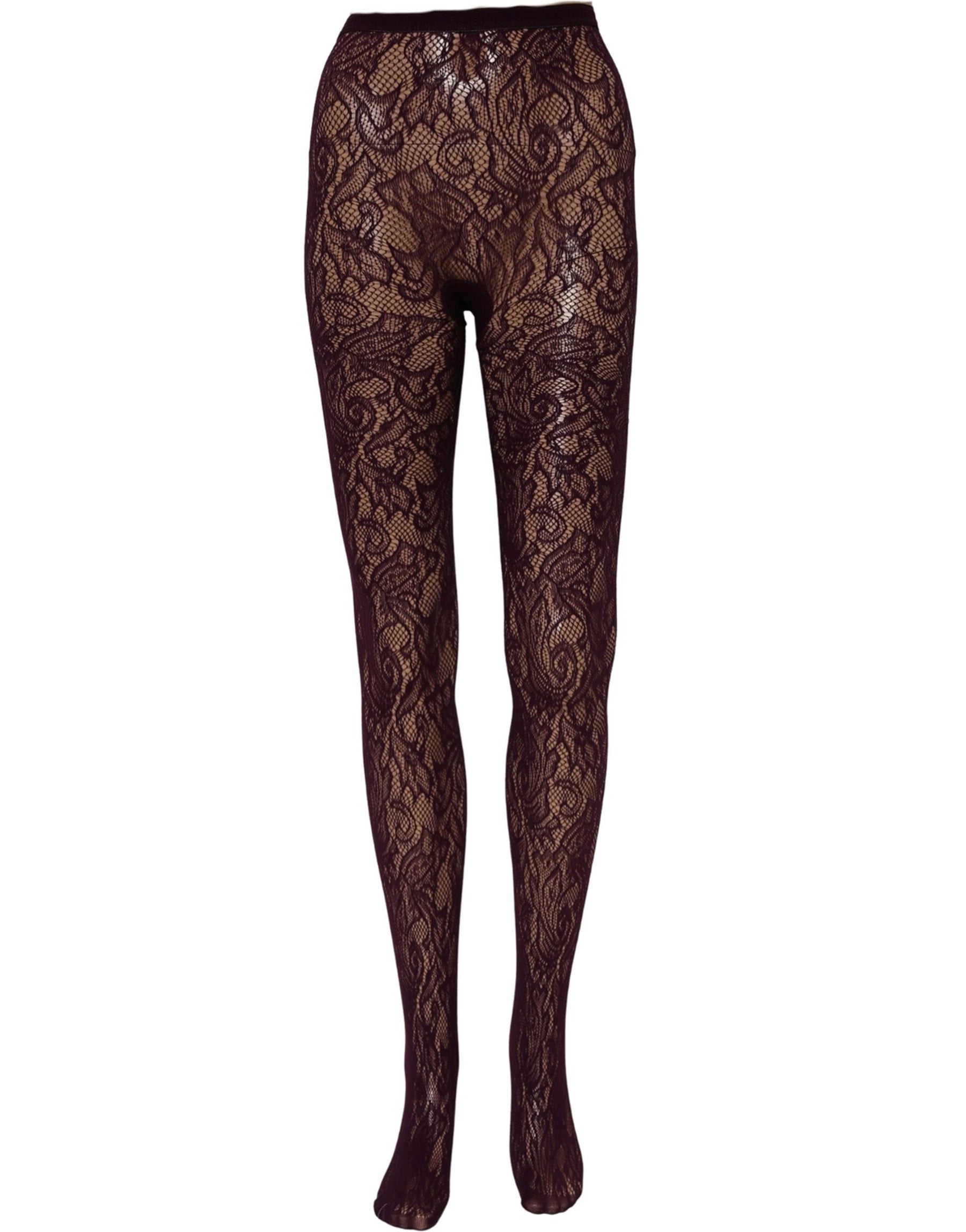 Dries Van Noten Violet Floral Fishnet Tights Stockings Pantyhose Socks | Regal Royce