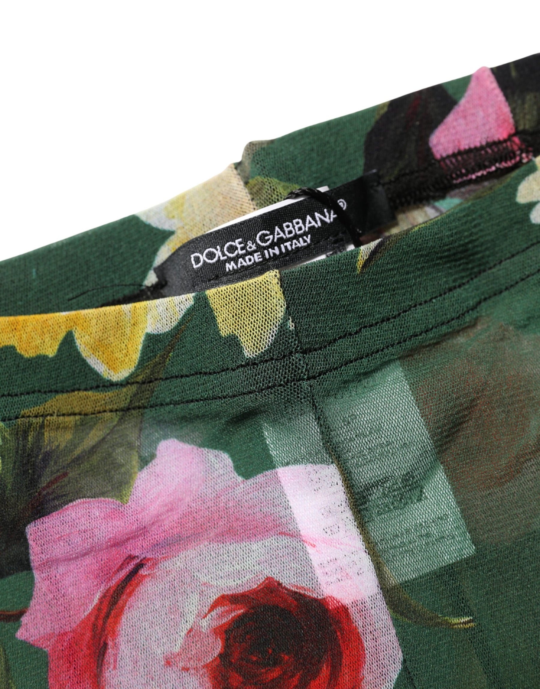Dolce & Gabbana Red Floral Fishnet Tights Stockings Pantyhose Socks | Regal Royce