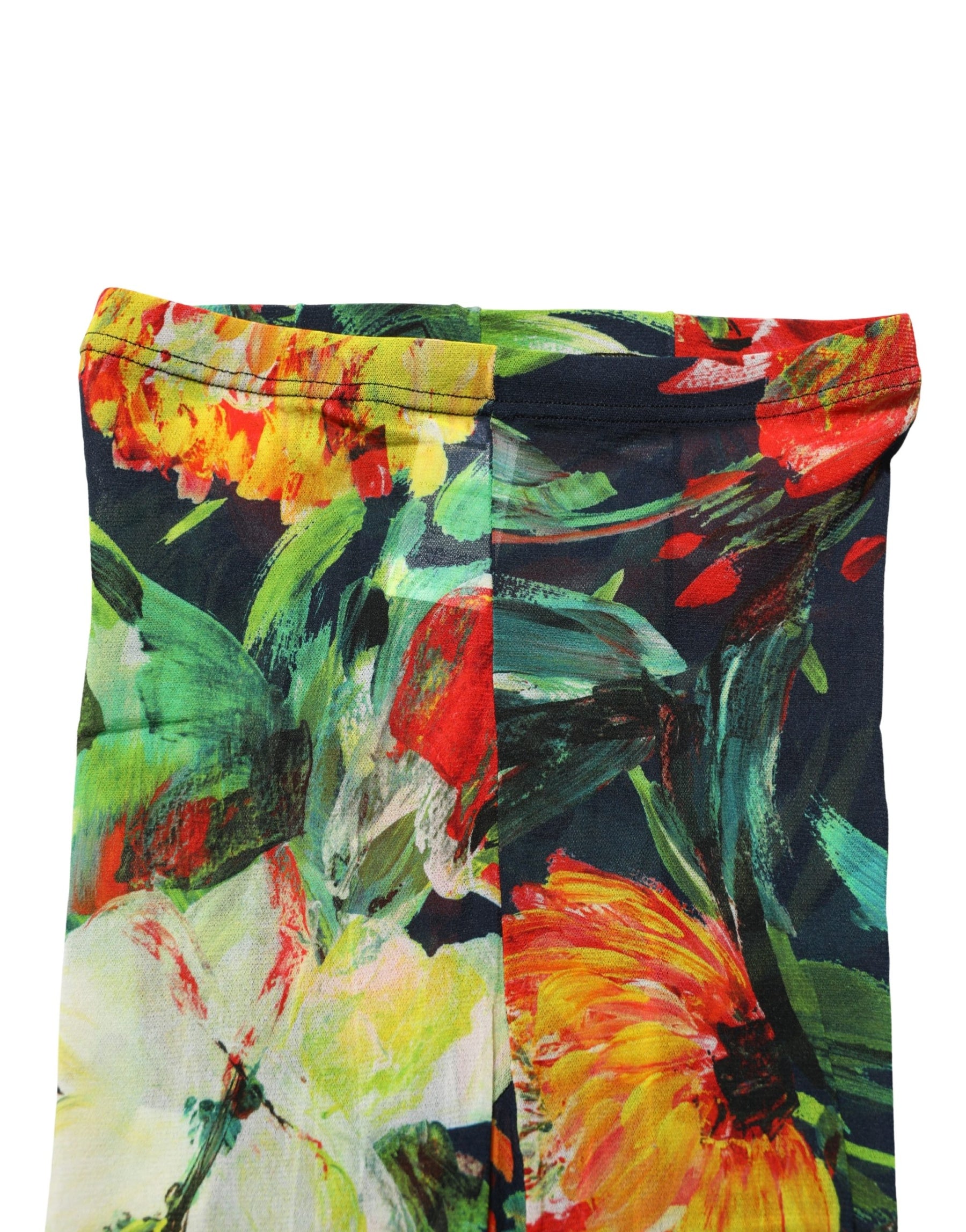 Dolce & Gabbana Black Floral Print Tights Sheer Stockings Socks | Regal Royce