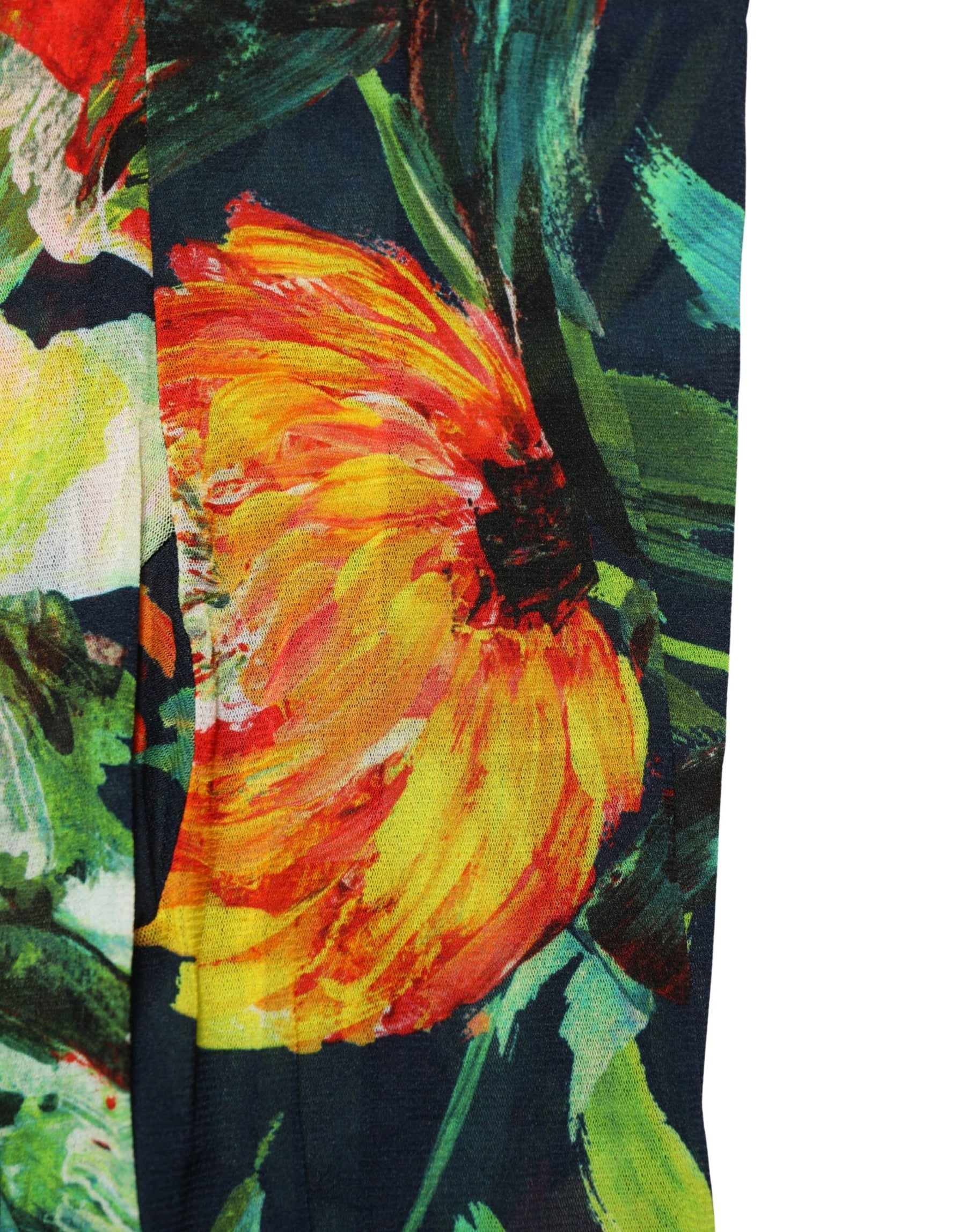 Dolce & Gabbana Black Floral Print Tights Sheer Stockings Socks | Regal Royce