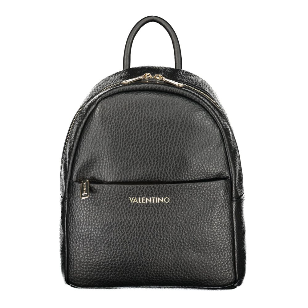 Mario Valentino Black Polyurethane Women's Backpack | Regal Royce