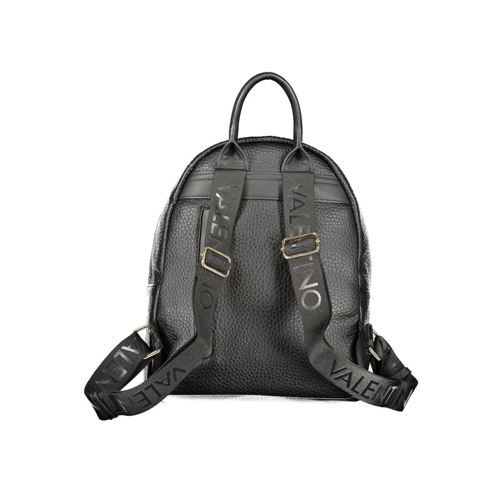 Mario Valentino Black Polyurethane Women's Backpack | Regal Royce