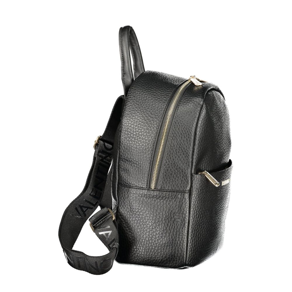 Mario Valentino Black Polyurethane Women's Backpack | Regal Royce