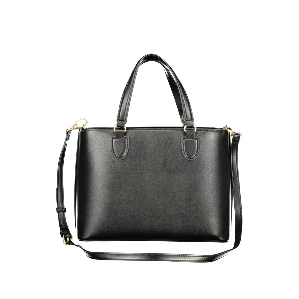 Mario Valentino Black Polyurethane Women's Bag | Regal Royce