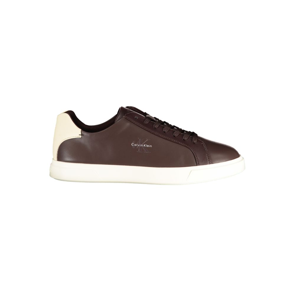 Calvin Klein Brown Polyurethane Men's Sneaker | Regal Royce