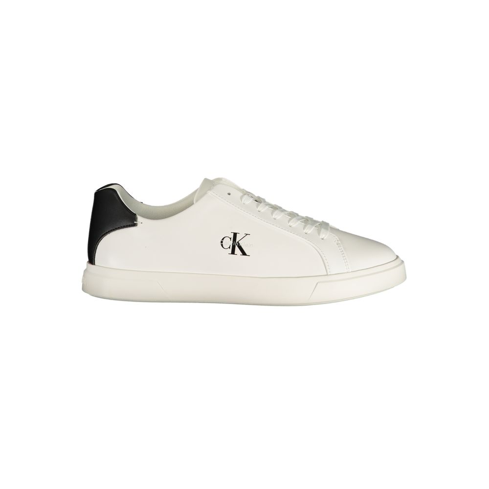 Calvin Klein White Polyurethane Men's Sneaker | Regal Royce