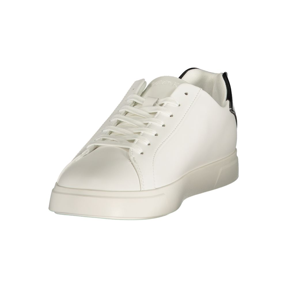 Calvin Klein White Polyurethane Men's Sneaker | Regal Royce