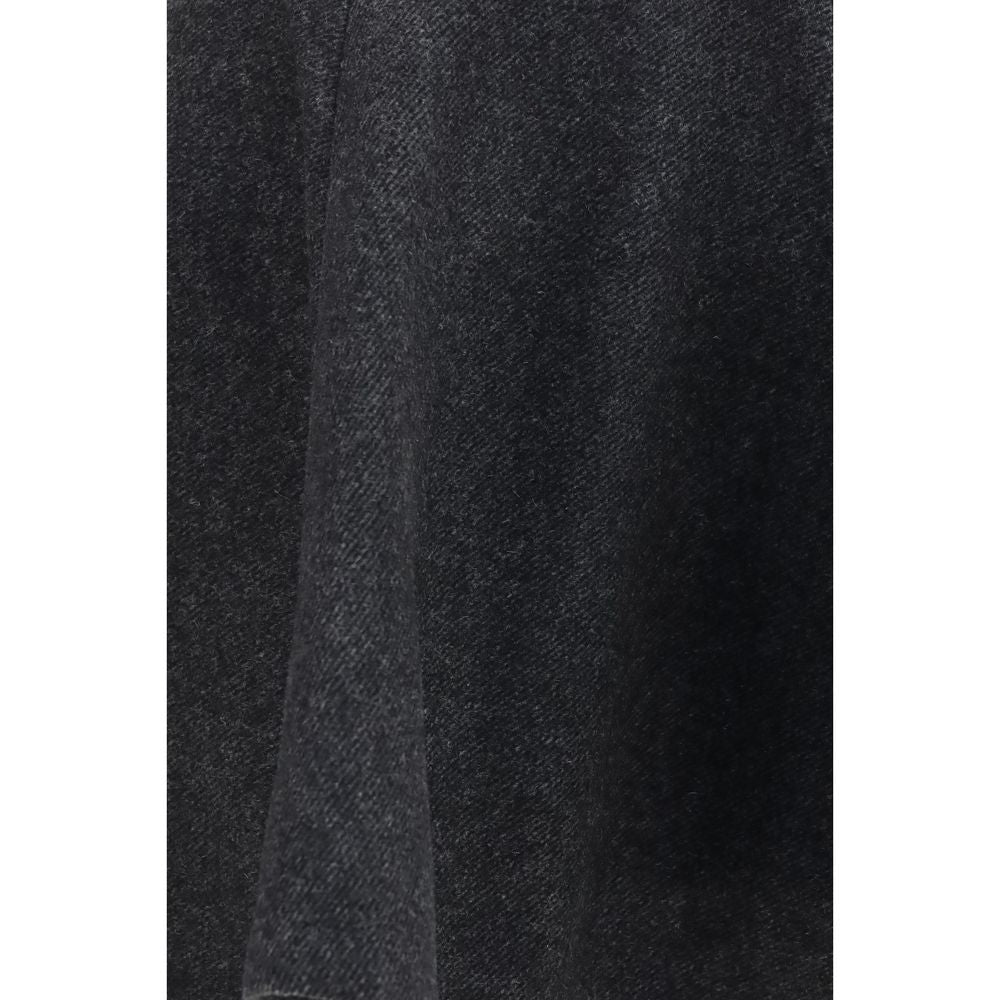 Ganni Gray Wool Oves Aries Midi Skirt | Regal Royce