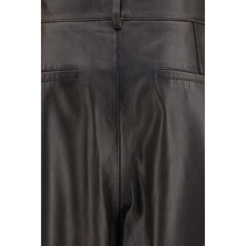 P.A.R.O.S.H. Brown Leather Pants | Regal Royce