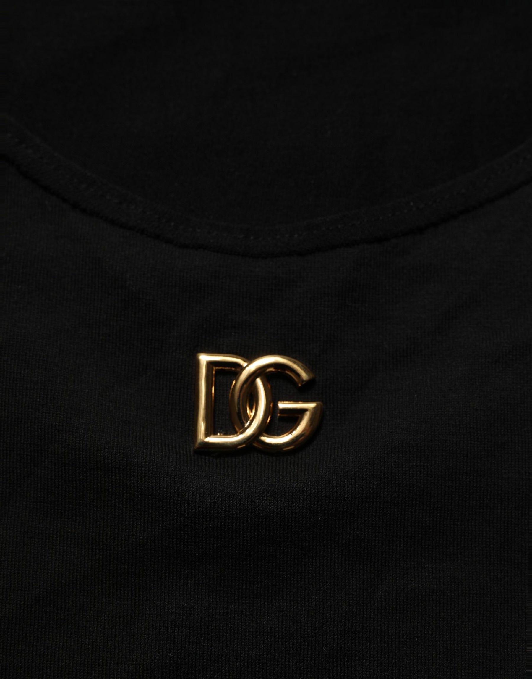 Dolce & Gabbana Black Gold DG Logo Cotton Sleeveless Tank Top | Regal Royce