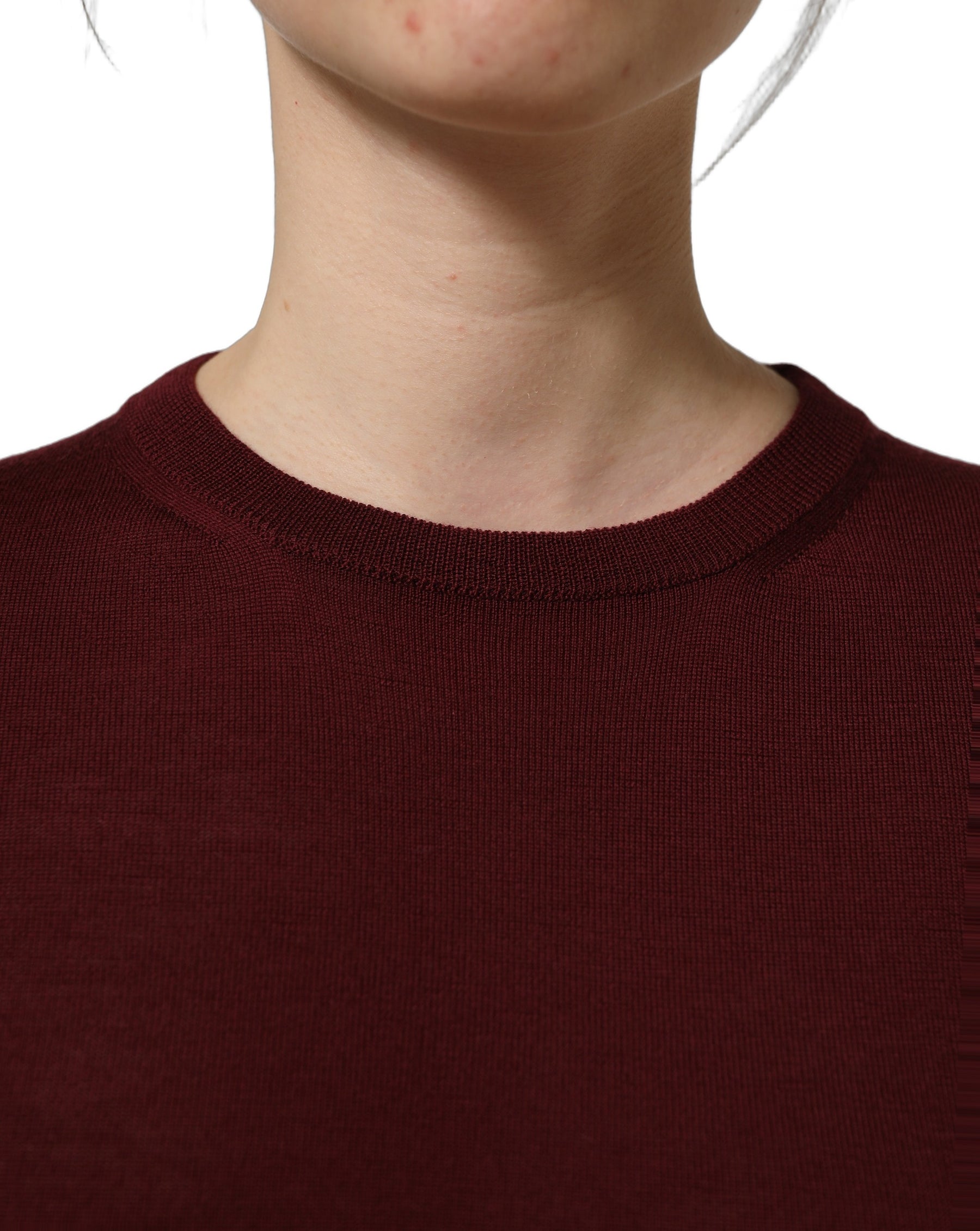 Dolce & Gabbana Maroon Wool Knitted CrewNeck Pullover Sweater | Regal Royce